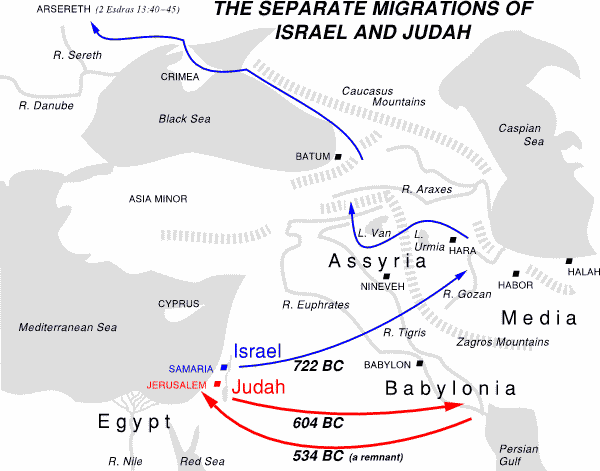 The separate migrations of Israel and Judah - 19Kb